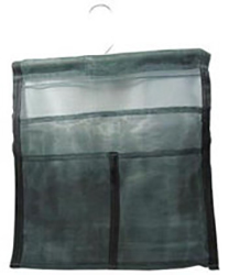 Back to school Premium Green Mesh Hanging Locker Bag With Bar by Manhattan Wardrobe Supply
