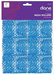90's Look Diane 2" Mesh Roller-Blue - 6 pk by MWS Pro Beauty