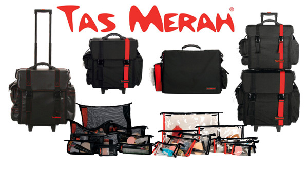 Tas Merah Cosmetic Bags by MWS Pro Beauty