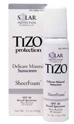 Sun Protection Tizo Sheer Foam 30 SPF Sunscreen by MWS Pro Beauty