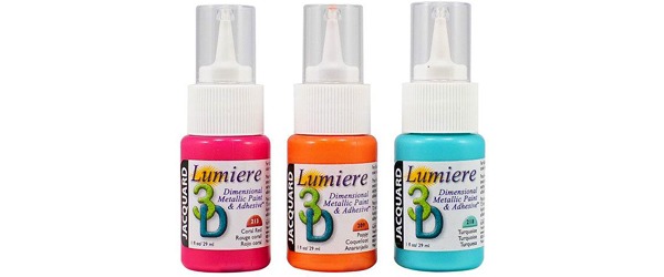 Jacquard Lumiere 3D Dimensional Metallic Paint & Adhesive Perfect Paints For Cosplay And Crafts