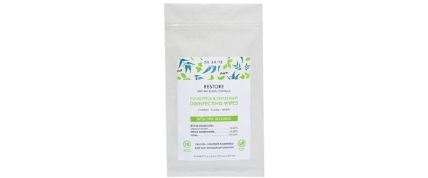Dr. Brite Restore Surface Wipes-70% Alcohol - Travel Pack 10 ct Per Pack Dr. Brite: New Product Alert